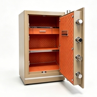 Caja Fuerte con Doble Acceso por Huella Dactilar, Teclado Digital, Llave de Emergencia, Cerradura Biométrica, Acero Laminado en Frío, Caja Fuerte de Seguridad para el Hogar y la Oficina