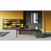 Bureau de direction modulaire en forme de L, moderne et luxueux, durable, convertible, en bois, pour PDG
