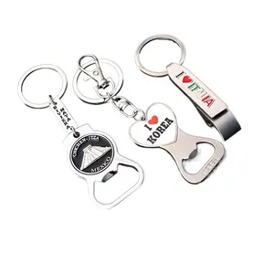 Customized Promotional Metal Keychain Bottle Opener Personalized Heart Shaped Keychains Souvenir Party Favor Gifts
