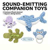Jouet à mâcher pour chien en peluche, résistant aux déchirures, mignon, avec son intégré, jouet à couiner pour animaux de compagnie