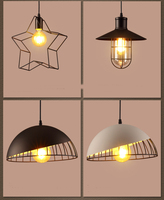 Lustre suspendu industriel vintage Edison 2025, lampe de plafond en fer, lumière blanche chaude, dimmable, petite taille, pour intérieur domestique