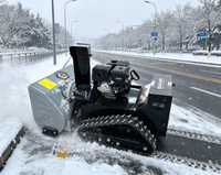 Souffleuse à neige télécommandée à moteur essence, largeur de déblaiement 100 cm, variation de vitesse continue, 360 kg, noire, pour routes municipales, DDP