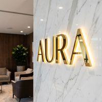 Letras de Canal 3D LED Personalizadas con Iluminación Frontal, Impermeables, para Exteriores, Señalización para Centros Comerciales, Tiendas Minoristas, Pantallas Publicitarias