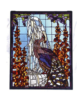 Vitrail personnalisé de style cathédrale chinoise, motif paon, double vitrage, style européen massif pour fenêtre, panneau, porte, mur - Product Image 5