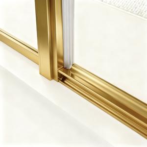 Marco de aluminio de vidrio templado de 6mm Puerta de <span class=keywords><strong>ducha</strong></span> recta Puerta de <span class=keywords><strong>ducha</strong></span> plegable interior Pantalla de <span class=keywords><strong>Ducha</strong></span> - Product Image 5