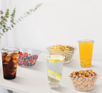 Nouveau design de gobelets jetables 2 en 1 en plastique PP pour snacks avec bol pour dessert snacks sur le dessus pour hot pot