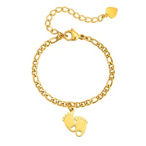 Alla moda graziosi gioielli per il piede per bambine 18K in acciaio inossidabile placcato in oro catena per piedi per bambini cavigliere di gioielli di moda - Product Image 6