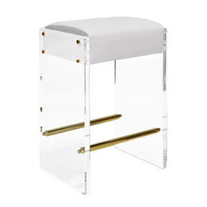 Tabouret acrylique clair usine forme personnalisée tabouret acrylique pour salon acrylique <span class=keywords><strong>coussin</strong></span> chaise lucite meubles banc - Product Image 3