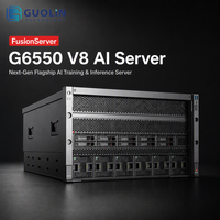 Server Pelatihan AI Deep Learning GPU 10 AMD EPYC 9005 2-Socket 6U FusionServer G6550 V8 Baru Asli