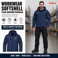 Veste Softshell Professionnelle Personnalisée avec Logo d'Équipe, Coupe-Vent et Imperméable pour Hommes, Vêtement de Travail d'Hiver Fin et Léger pour l'Extérieur