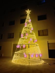 قوس ضوئي تجاري ضخم على شكل صندوق هدايا عيد الميلاد بتقنية <span class=keywords><strong>LED</strong></span>، مناسب للتصوير الفوتوغرافي، إضاءة زخرفية للفعاليات الخارجية وساحات التسوق - Product Image 3