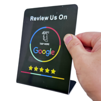 Tarjeta de Membresía NFC Acrílica Personalizada con Código QR para Redes Sociales, Soporte de Mesa para Reseñas de Google