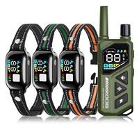 Nouveau Collier Intelligent Anti-Aboiement Transfrontalier à Écran Couleur pour Animaux de Compagnie, Outil d'Entraînement Canin à Choc Électrique avec Télécommande et Trois Modes