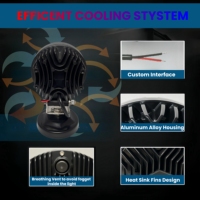Luz DE TRABAJO LED de alto brillo de 42W para excavadora, fábricas chinas, iluminación exterior de automóviles