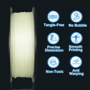 Geeetech filamento que brilla en la oscuridad <span class=keywords><strong>PLA</strong></span> 1,75mm filamento de impresora 3D de alta precisión sin encordado filamento luminoso <span class=keywords><strong>PLA</strong></span> 3D sin urdimbre - Product Image 3