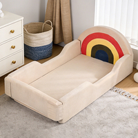 Erweiterbares Gebogenes Kopfteil Kleinkind-Schaumstoffsofa 2-in-1 Umwandelbares Cord-Montessori-Bodencouch Nach Maß OEM