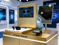 Support d'affichage en acrylique pour lunettes intelligentes IA en PMMA, personnalisé en usine, recyclable, avec écran LCD 10 pouces