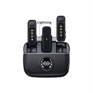 Mikrofon Mini Nirkabel 2.4GHz Peredam Kebisingan Omnidirectional Lavalier Ringan Portabel untuk Rekaman Wawancara - Product Image 2