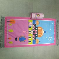 Tapis de prière musulman avec chapelet et bonnet Kufi, ensemble de prière complet, tapis de prière islamique portable, kit Tasbeeh pour les cadeaux du Ramadan et de l'Aïd