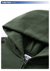 CNSHELL 420gsm Unisex Men's Autumn Hoodie Cardigan Sweatshirt Solid Oversized Fit Metal Zipper up Wide <strong>Hooded</strong> <strong>Fleece</strong> - Product Image 5