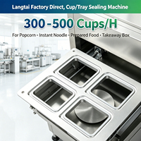 Machine de scellage automatique Langtai pour gobelets de nouilles instantanées et de pop-corn, scelleuse de sacs et de couvercles en aluminium de table