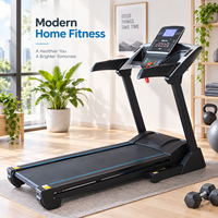Tapis roulant électrique pliable K-FIT GS-146A-C3, inclinaison automatique, absorption des chocs, machine de course motorisée, écran LCD, fitness en intérieur