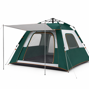 Carpa de <span class=keywords><strong>Camping</strong></span> de Cuatro Estaciones de Montaje Rápido, con Postes de Fibra de Carbono, Base Impermeable, Apertura Automática, Refugio Exterior para 3-4 Personas, Protección UV - Product Image 1