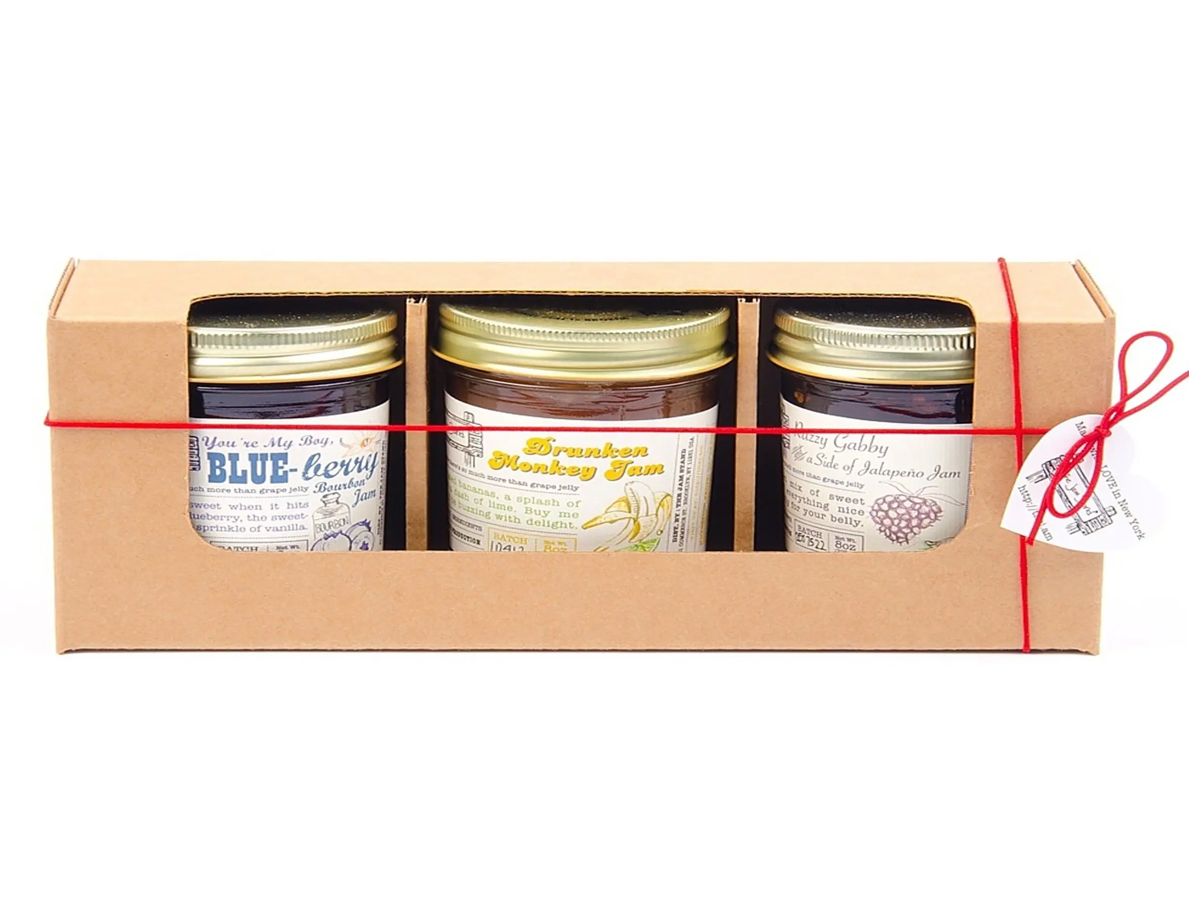 Homemade mixed jams 3 packs gift set medium size strong packaging box with thank you card