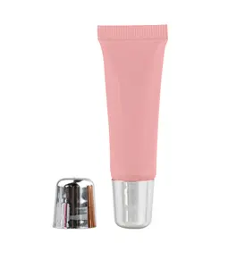 10ml private label pink matte empty lip gloss tube 8ml clear lip gloss thick wall round tube cosmetic