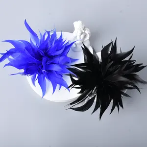 Hot Sales 13cm Color Duck Feather Brooch Hairgrips Genre For Europe And The United States