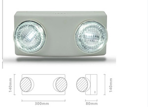 Luz LED de Emergencia de Doble Cabezal para Interiores/Exteriores, Interruptor de Luz de Emergencia de 3W, Plástico ABS Blanco, con Batería de Litio, Clasificación IP30, 3 Horas de Emergencia - Product Image 3