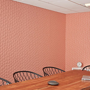 Panneaux acoustiques décoratifs en fibre de polyester à chanfrein pour la décoration intérieure, panneaux acoustiques en feutre PET insonorisés à rainures - Product Image 1