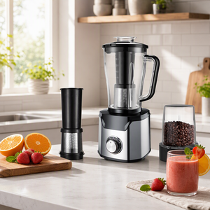 Mixeur Électrique 3-en-1 Haute Vitesse, Machine à Jus Professionnelle Robuste, Broyeur à Glace, Robot Culinaire, Préparateur de Smoothies, Alimentation Batterie Solaire - Product Image 6