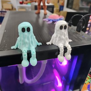 Statuette di Fantasmi Stampate in 3D con Articolazioni Mobili, Decorazione di Halloween per Bambini, Uso Interno, Giocattolo Artigianale in Plastica, Regalo - Product Image 2