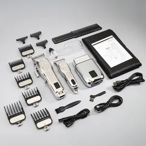2024 New 973 Professional Hair Clipper Barber Electric Hair Trimmer Cordless Rechargeable Hair Cutter Clipper With All Metal Bod