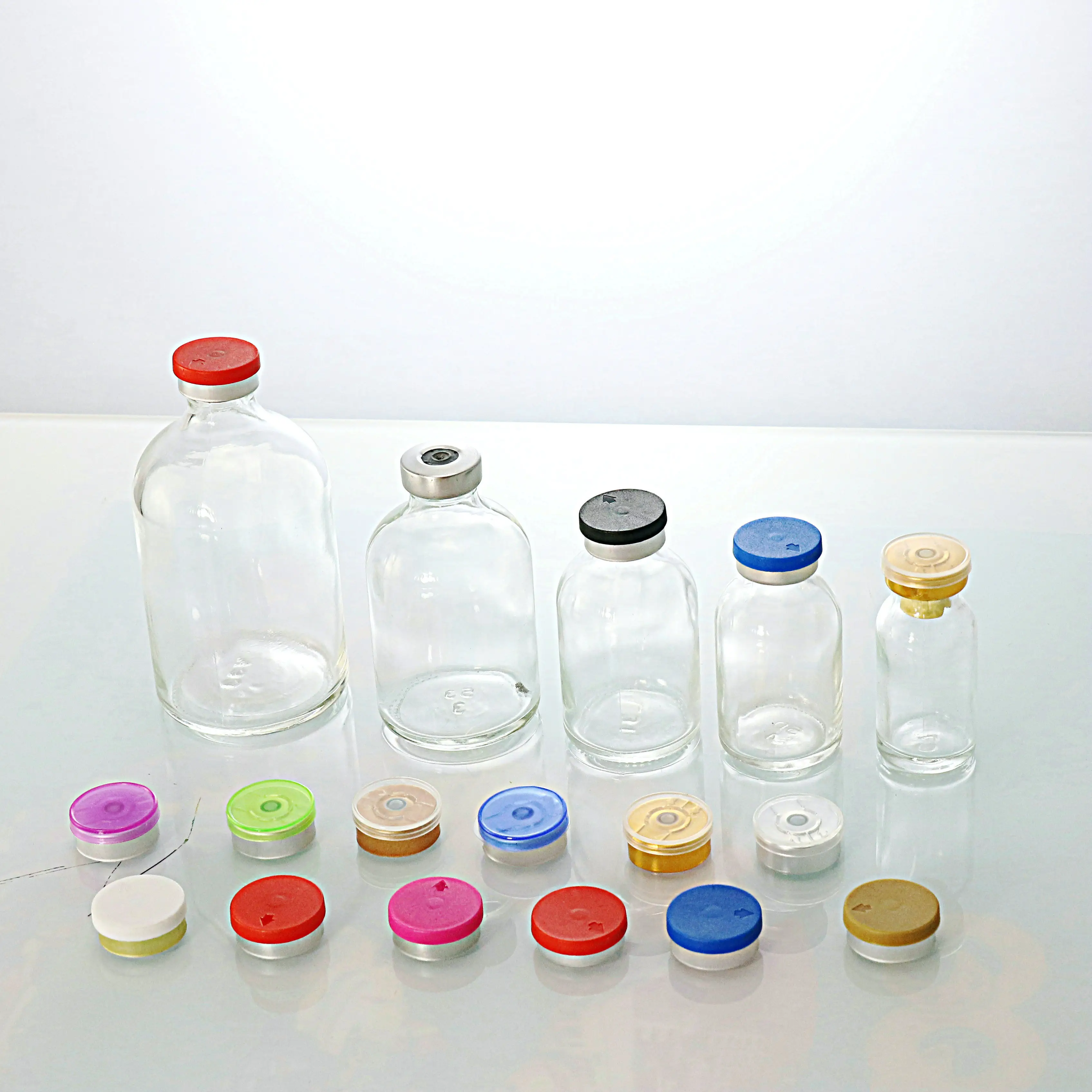 Sıkma tüpü steril Amber şeffaf ilaç ilaç 50ml cam şişeler stoper ile 10ml 20ml 30mll 100ml şişe şişe