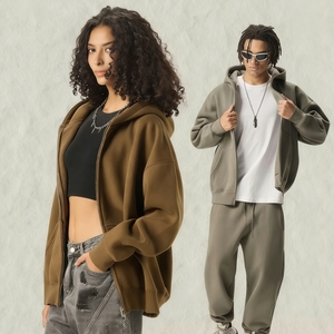 <span class=keywords><strong>Sudadera</strong></span> con <span class=keywords><strong>Capucha</strong></span> para Hombre, Edición Regular, Forro Polar Cálido y Resistente al Viento, con Doble Cremallera, 350G - Product Image 2