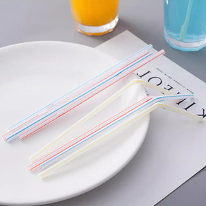 Pajitas desechables artísticas de fábrica, pajitas coloridas para refrescos y leche de soja, pajitas flexibles. - Product Image 2