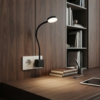 Lampe murale LED à intensité variable avec commande tactile, lampe pliable pour la lecture au chevet, protection des yeux, lampe moderne pour la maison, la salle d'étude, en PC/ABS