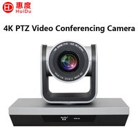 Cámara PTZ Profesional HuiDu VX10-4K con Zoom 10x, Seguimiento por IA, USB 3.0, Acabado Negro Mate, Sensor CMOS de 8.29MP para Transmisión