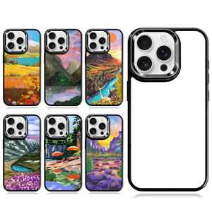 Coque de téléphone 2-en-1 en TPU pour sublimation avec support de caméra cachée - Options de film en aluminium non magnétique / PET magnétique pour transfert thermique - Product Image 6