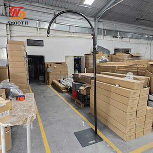 SMOOTH Black Metal Arc Semicircle Bckdrop <b>Stands</b> Wedding Table Hanging Chandelier <b>Stands</b> for Events Decoration - Product Image 2