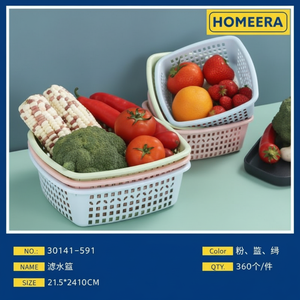 Fornitura all'ingrosso colorato 195x7CM cesto di drenaggio della cucina cibo di stoccaggio e contenitore - Product Image 1