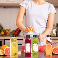 Bouteilles en plastique de 480 ml pour boissons, jus, smoothies, thé, lait et autres boissons – Stock local US – 16 oz