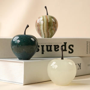 Sculpture en cristal de <span class=keywords><strong>pomme</strong></span> de jade afghan naturel fait à la main artisanat en pierre de cristal pour Noël ornement en cristal de <span class=keywords><strong>pomme</strong></span> polie - Product Image 1