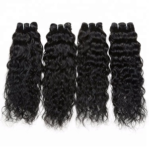 La onda de agua brasileña del pelo de la virgen 4PCS <span class=keywords><strong>cabello</strong></span> humano mojado y ondulado extensiones de 10A paquetes de armadura - Product Image 4