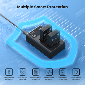 KF28.0029 K&F Concept <span class=keywords><strong>Batteria</strong></span> per Fotocamera di Alta Qualità 1100mAh per Canon LP-E12, Caricabatterie con Doppio Slot e Display LCD - Product Image 5