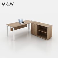 Vente en gros de table de direction en bois, ensemble de gestion de meubles blancs, bureau de luxe de M & W