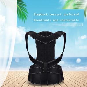 CONRIDA Supporto Lombare Regolabile in Neoprene, Cintura di Sostegno per <span class=keywords><strong>Schiena</strong></span> e Spalle, Correttore di Postura con Struttura in Acciaio per Uomo - Product Image 4