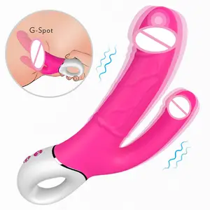 Benutzer definierte Logo sexy Spielzeug Klitoris Stimulator Penis elektrische Doppel dildo Anal G Punkt Dildo Vibrator für Frauen